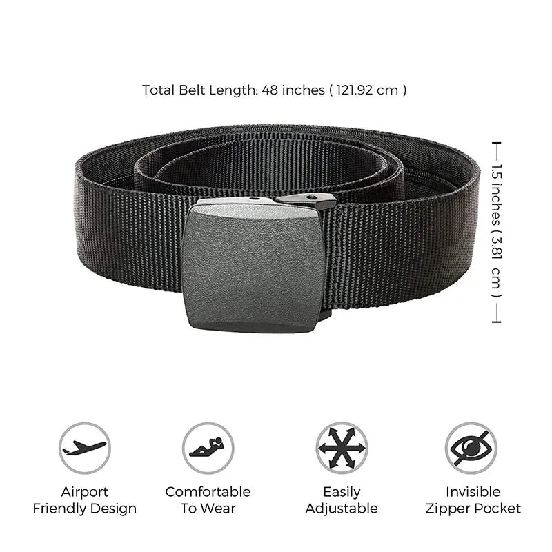 Strapline Anti-Theft Travel Belt - Black